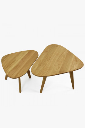 Sada stolíkov dub masív, Dino